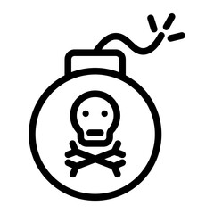 bomb Line Icon