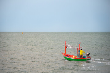Fototapeta premium fishing boat on the sea