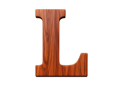 Rustic wooden letter j on a dark background, closeup view of crafted typography