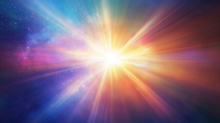 Obraz premium Dreamlike galactic scene with cosmic light in vibrant hues 