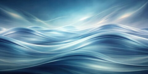 Obraz premium Soft focus abstract background with undulating waves and wispy clouds in shades of blue and grey , abstract, sky, abstract