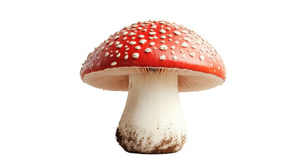 Obraz premium Detailed closeup of a whitespotted mushroom in its natural habitat