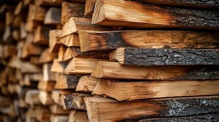 abstract wood cut background, log wood stack pile up