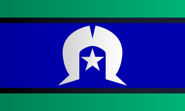 Torres Strait Islander Flag. RGB color. Vector illustration
