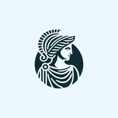 Elegant athena goddess logo