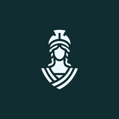 Elegant athena goddess logo