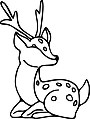 deer cartoon isolated