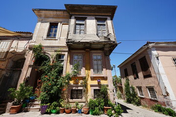 Fototapeta premium Old Building in Ayvalik Town, Balikesir, Turkiye