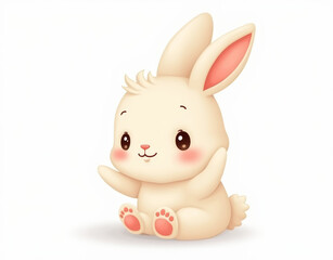 Obraz premium easter bunny isolated on white background