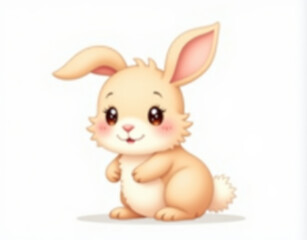 Obraz premium easter bunny isolated on white background