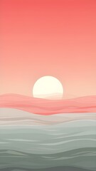Minimalist Gradient Horizon Wallpaper in Muted Bright Colors