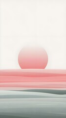 Minimalist Gradient Horizon Wallpaper in Muted Bright Colors