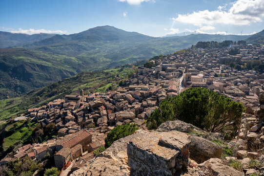 landscape of Mistretta in Sicily