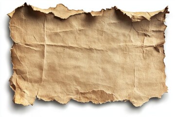 Fototapeta premium Old Paper Shows Folded Edges with Ripped Texture, Vintage Background Concept.