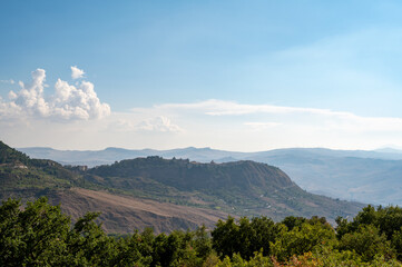 View from above of Polizzi Generosa in Sicily