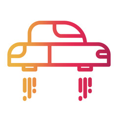 flying Line Gradient Icon