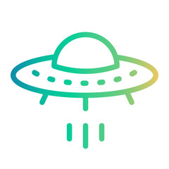 ufo Line Gradient Icon