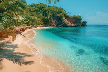 Fototapeta premium Landscape with a view of the sea and a sandy beach