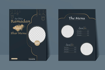 Ramadan special iftar menu design and sociam media template