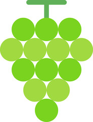 マスカットのアイコンのイラスト