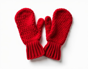 red gloves isolated on white