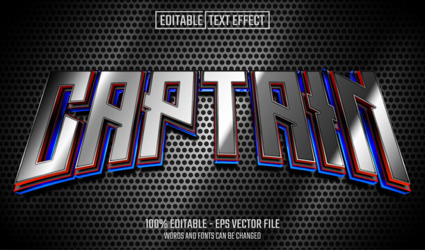 captain editable text effect