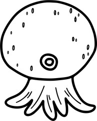 sea animal outline for colouring page