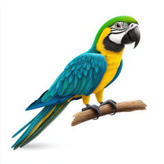 Obraz premium Vibrant Blue-Gold Macaw perched on a branch, exotic beauty!