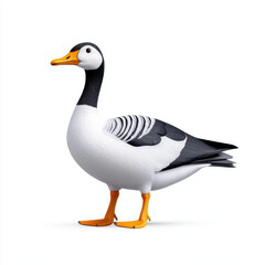 Fototapeta premium Elegant Brent Goose: A Stunning 3D Render of a Majestic Bird