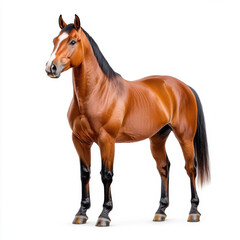 Obraz premium Majestic Chestnut Horse: A Stunning Portrait of Equine Elegance