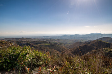 View of the countryside around Centuripe in Sicily