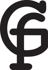 Obraz premium GF logo design.eps