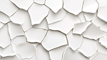 Textured white cracked surface pattern