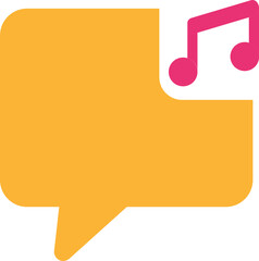 Music notification filled icon