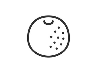 グレープフルーツのアイコン（線画）のイラスト