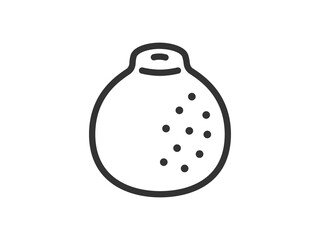 デコポンのアイコン（線画）のイラスト