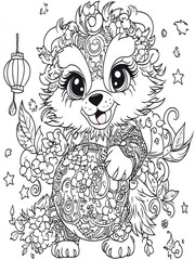 Obraz premium The Charming Barongsai with a Circle of Fortune