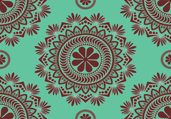 seamless mandala floral  pattern design for fabric carpet wallpaper background blanket table cloth mattresses pillow  ornament tile  
