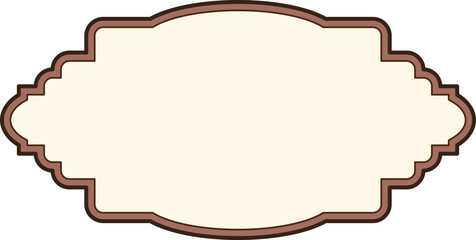 Elegant Brown and Beige Ornate Frame