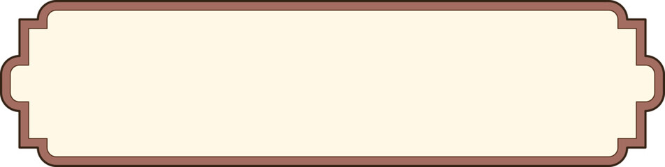 Obraz premium Elegant Brown and Beige Decorative Rectangle Frame: