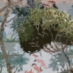 Various oil paintings, flowers, monkeys, parrots, giraffes, tigers, birds, tropical leaves,...