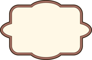 Elegant Brown and Beige Decorative Frame