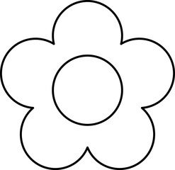 Thin Line Flower Icon