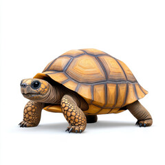Obraz premium Majestic Golden Tortoise: A 3D Render of Nature's Ancient Wonder.