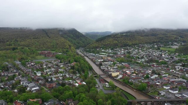 view of the city from the hill