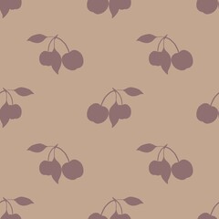 Cherry pattern design in watercolor for textile and packaging applications