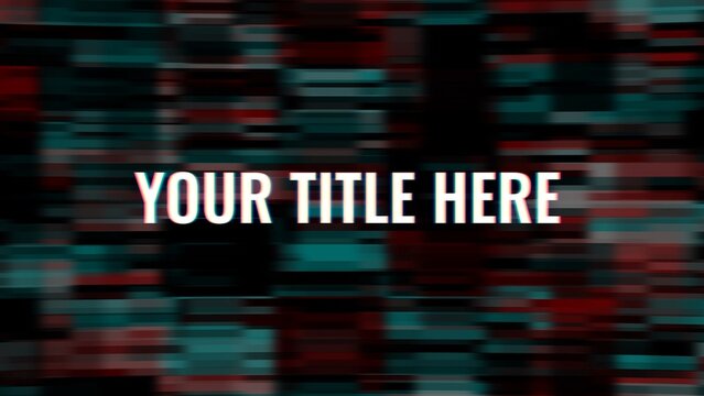 Powerful Glitch Kinetic Title Intro