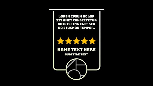 Clean Testimonial Review With Stars, Image & Description