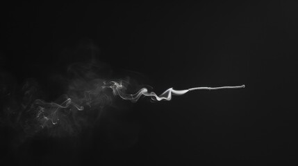 Abstract Smoke Pattern on Black Background