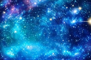 Obraz premium The signs of the zodiac arranged in a circle, with colourful constellations and planets in the background. Generative AI